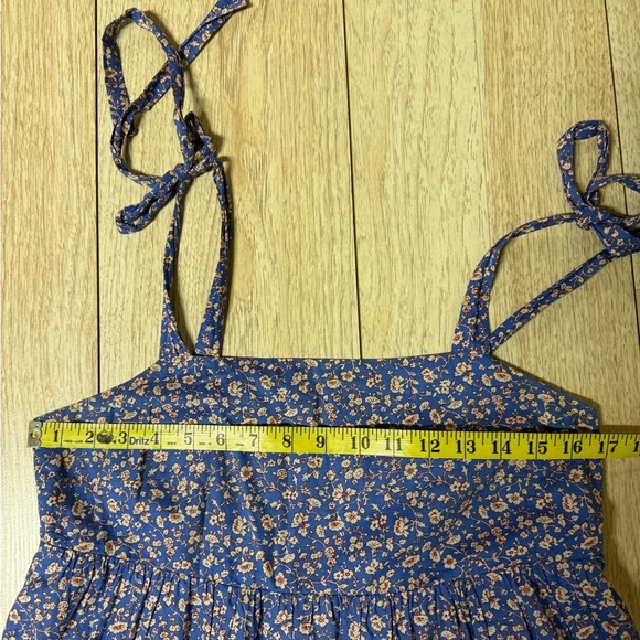 Madewell Petite Tie-Strap Tiered Midi Dress in Summer Vines - Picture 8 of 11